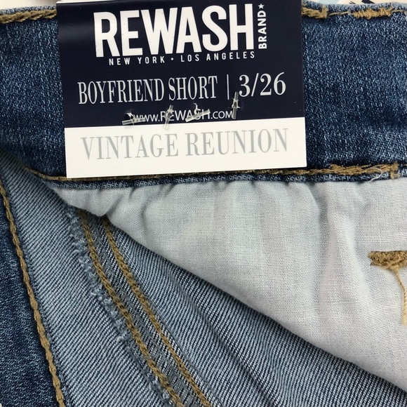 REWASH Vintage Reunion Super High Rise Jean Shorts. Size 3 / 26 New - Picture 8 of 10